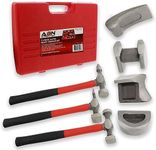 ABN Auto Body Shaping and Forming Repair 7-Piece Kit – Fender Roller Fixer Dent Remover Tool Set with Hammer and Dolly