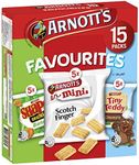 Arnott's Favourites BBQ Shapes Scotch Finger and Tiny Teddy Chocolate Multipack 15 Pack 375g