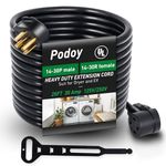 25 Feet 4 Prong Dryer Extension Cord Canada, 30 Amp NEMA 14-30P to 14-30R 125V/250V 10-Gauge for RV Dryer Power Extension and EV Charging with UL Listed-𝙃𝙚𝙖𝙫𝙮 𝘿𝙪𝙩𝙮