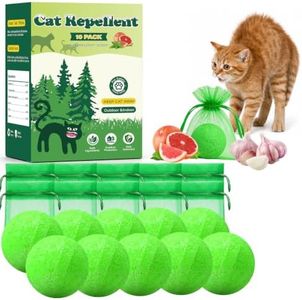 Cat Repellent Outdoor Keep Cats Away, 10 Pack Cat Deterrent Balls