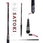 Tenkara USA New 2023 Fly Fishing SATOKI Rod, for Larger Fish, Larger Waters - Carbon Fiber, Lightweight, Telescopic, Adjustable, 3 Multi-Lengths (10'8"/ 12'2"/ 13'7")