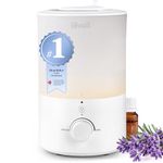 Levoit Humidifier for Bedroom, Easy Top Fill, 3L Tank for Large Rooms, Gentle Night Light, Rapid Ultrasonic Cool Mist, Essential Oil Diffuser, Ideal for Home, Nursery, Plants