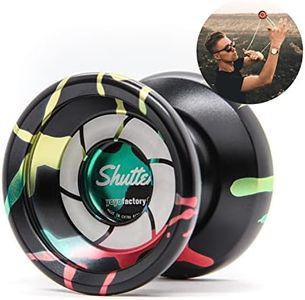 YoyoFactory Shutter Yoyo - Negro Splash (Yo-Yo del Campeón del Mundo, Cuerda e Instrucciones Incluidas)
