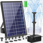 POPOSOAP Solar Fountain Pump with 3