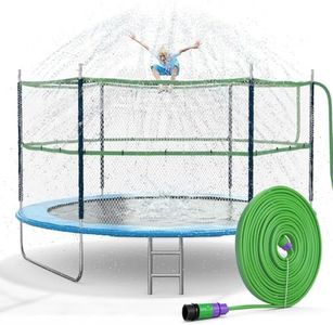 Jasonwell Trampoline Sprinkler Kids Outdside: Trampoline Accessories Waterpark Fun Summer Outdoor Water Games Toys Sprinklers Backyard Water Park for Kids Boys Girls (Light Green, 39FT)