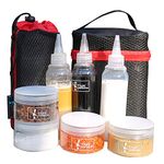 MKNZOME Camping Portable Spice Jars Set, Outdoor sanuce bottle of 7 Sauce Condiment Storage Container, Sauce Vinegar oil bottle, seasoning box, Perfect for Outdoor BBQ Picnic hiking self-driving trip