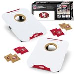 Wild Sports NFL San Francisco 49ers Pro Football All-Weather Cornhole Set - Travel Bean Bag Toss Set Includes 8 Bean Bags