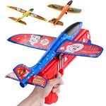 Ksera Airplane Toy Launcher, Airplane Launcher Gun with 3Pcs Foam Glider Plane, Launcher Airplane Toy for Birthday Gifts,Hand Throw Flying Airplane Toys for Boys Girls Kids 5 6 7 8 9 10 11 Years Old