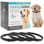 Calming Collar for Dogs,4 Packs Dog Pheromone Calm Collars,Relief Anxiety Stress Separation Lasts 60 Days,Relieve Bad Behavior,25 Inches Size Flexible Adjustable for All Small Medium and Large Dog (A)