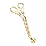 LAGAHS Candle Wick Trimmer, Polished Stainless Steel Candle Scissors, Candle Snuffer, Candle Wick Clipper Openwork Design, Oil Lamp Candle Accessories for Various Occasions (Gold)