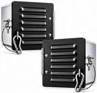 ZHDD RV Bumper End Caps 2 Pack, Aluminum Louvered Vent Sewer Hose Storage Cover for 4-Inch / 4x4 Square RV Rear Bumpers, Replacement Camper Trailer Caps, Rain & Debris Blocking