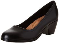 Clarks Collection Women's Emily 2 Ruby Pump, Black Leather, 8.5 Medium US