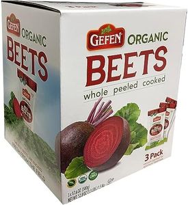 Organic Red Beets, Whole, Peeled & Cooked, 3 pack 17.6 oz (3.3 lbs) Salad Ready