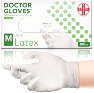 AIESI® Guantes de Látex desechables con polvo para uso médico DOCTOR GLOVES (Paquete de 100 piezas) talla M