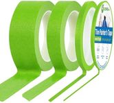 EDSRDRUS Thin Painters Tape 1/8, 1/4, 1/2，3/4, 3/2, 1,2 inch Width Painter Tape Paint Tape Masking Tape Pinstriping Tape, DIY Art TapeSmart Selection, 4" Large Core