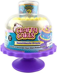 PlayMonster Crafty Cakes — Sweetdazzle Drizzle Craft Kit — Design & Create Your Own Pretend Cake — Scented Crafty Cream with Surprise Toppers — Ages 5+