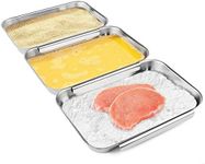 HULISEN Set of 3 Breading Pans, Sta