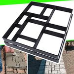 17.5"x15.5"x1.5" 2Pack Concrete Molds Reusable Walk Path Maker Paving DIY Path Garden Yard Patio Mold (10-Grid)