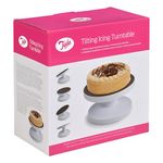 Tala Cake Decorating Icing Turntable - 0 & 20 Degrees Tilting Cake Display Stand - Quality Round Non-slip Base - Easy to Clean - Smooth Rotating for Showcasing Baked Creations