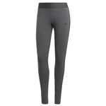 adidas Women's 3 Stripes Leggings, Dark Grey Heather/Black, L