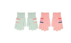 FabSeasons Acrylic Woolen Winter Gloves for Girls & Boys, fits for 5-8 years, Pack of 2