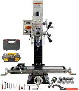 INTBUYING Mini Milling Drilling Machine Benchtop Mill Drill Machine Precision Metalworking Drill Machine Mirco-Feed 1100W 50-2250rpm Powerful Multi-Function Drill Mill for Professionals&Hobbyists 110V