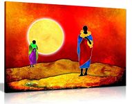 African Modern Art Culture Tribe Dance Kenya Canvas Wall Art Picture Print Home Decor (24x16)