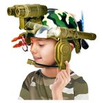 Tactipro Police kids toy soldier Army SWAT Helmet Commander Set. Includes Removable Accessories Torch, megaphone led scope, dart toy gun & 4X Binoculars, for hours of fun