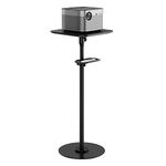 Mount-It! Dual Use Projector Stand, 2 Mounting Options: 1/4" Screw and Platform Portable Projector Stand For Mini Projectors Adjustable Height Floor Stand 13.2 lb load, For Home, Office, Studio, DJs