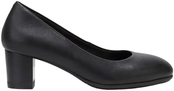Hush Puppies Women's The Block Heel Court Shoe, Black, UK 6/US 8.5