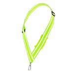 Navaris Reflective Sash - Reflector Sash with Pocket and Carabiner Clip for Men and Women - Yellow