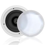Pyle In Wall Speaker System, In Ceiling Dual Speakers 20cm, 2 Way 250W Slim Device, Flush Mount Design for Indoor and Outdoor Home Use