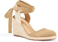 Juliet Holy Womens Lace up Espadrilles Closed Toe Wedges Sandals Strappy Slingback Platform Heels