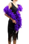 Fukang Feather Turkey Chandelle Feather Boa 72'' 100 Gram (Purple)