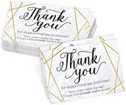 25 Gold Marble Thank You Cards for Small Business, We Appreciate You Supporting My Business Customer Appreciation Note Cards, Mini Thanks You Made My Day Pretty Elegant Purchase Order Inserts, 3.5x5"