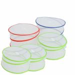 5pcs Food Covers Collapsible Pop-Up Mesh Screen Reusable,3 Sizes Kitchen Outdoor Summer Picnic Bugs, Mosquitoes, Insects Fly Protector Mesh Reusable Net