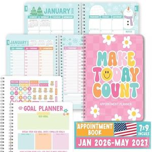 Weekly Appointment Book 2026-2027 - Hourly Appointment Book, Vertical Weekly Planner 2026-2027, Monthly Schedule Books, Retro Daily Planner With Hourly Schedule