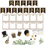 Decorably 103 Pcs Farmhouse Happy Birthday Bulletin Board Decorations with Borders - Happy Birthday Bulletin Board Set, Birthday Board Classroom Birthday Chart, Birthday Months Bulletin Board