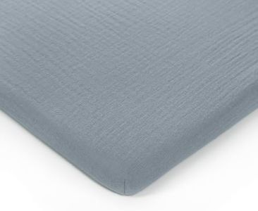 Muslin Fitted Bassinet Crib Sheet, Extra Soft 100% Muslin Cotton Bassinet Sheets by Comfy Cubs