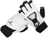 KAIWENDE Kickboxing Gloves(XS,S,M,L,XL,XXL)-Also Fit for Training Men,Women,Kids of MMA,Muay Thai, Martial Arts Taekwondo Sparring Boxing Gloves (White, M)