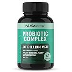 Probiotics & Prebiotics 20 Billion CFU | Shelf Stable, No Refrigeration | Probiotic Complex for Women & Men | Immune Health, Enzyme Balance, Bloating Relief & Gut Support Supplement | Gluten-Free 60ct