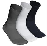 AUXIMPRO Diabetic Bamboo Socks for Men & Women, Breathable & Blister Protection, Pack of 3