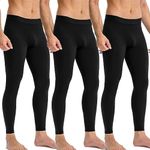 3 Pack Men's Compression Pants Tights Sports Leggings Performance Athletic Baselayer Running Workout Leggings Cooling