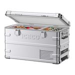 ICECO APL35 12 Volt Car Refrigerator, 37 Quart (30 Liter) Light Duty Aluminum 12v Portable Fridge Freezer, SECOP Nano Compressor, -4℉~68℉, 12/24V DC, 100-240V AC for Outdoor, Camping, RV, Truck, Boat