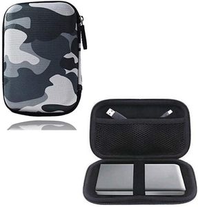 GadgetBite External Printed Hard Drive Disk Enclosure Portable Carrying Case Cover Pouch Casing for 2.5-Inch Hard Drive (Grey Camouflage)