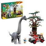 LEGO 76960 Jurassic Park Brachiosaurus Discovery Dinosaur Toy Set with Large Dino Figure, Tree and Buildable Jeep Wrangler Car, Gift for Boys, Girls, Kids, 30th Anniversary Collection