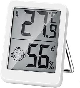 HORJOR Thermomètre numérique Haute Précision Digital Thermometre Hygrometre Interieur Indicateur D’Humidité Avec Grand éCran Et ThermomèTre Parfait Pour Surveiller Les Maisons, Les Chambres De BéBé