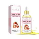 Body Juice Oil Strawberry Shortcake Handcrafted Body Oil Deep Nourishing Rejuvenating Soothing Firming Body Massage Oil for Relaxing 120ml