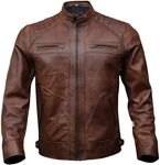Mens Leather Jacket Real Lambskin B