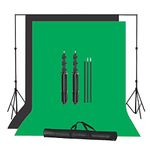 Boltove® Black and Green Screen Backdrop with Stand, 8FT X 12FT Wide Green Screen Backdrop with 8.5 FT x 12 FT Wide Photo Backdrop Stand, Photo Backdrop Stand Kit Include Carry Bag